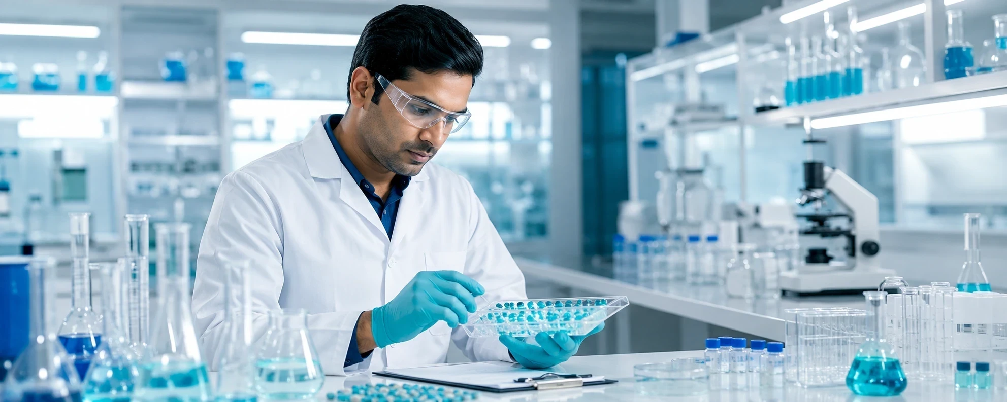 Laboratory and pharmaceutical research visual